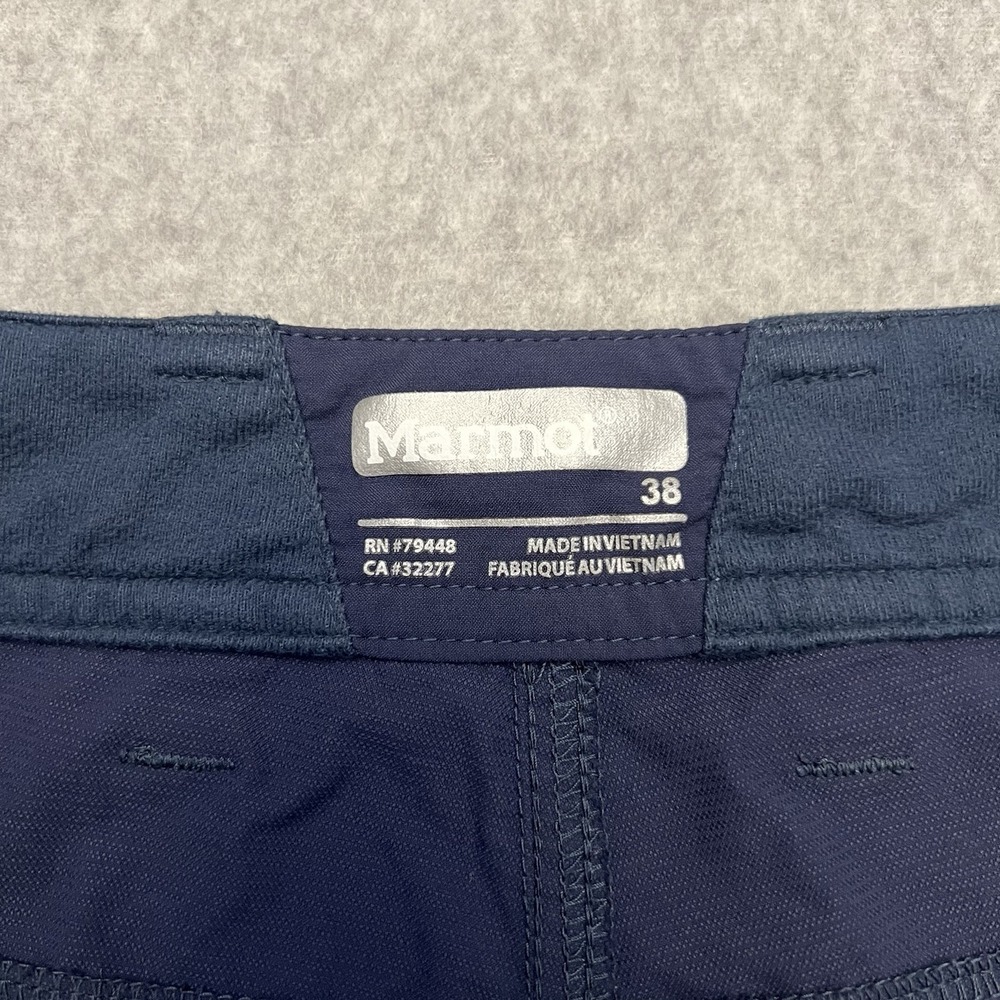 Marmot Shorts Men's 38 Blue Zip Pockets Performance Technical Climb Hike GORP - Picture 4 of 16